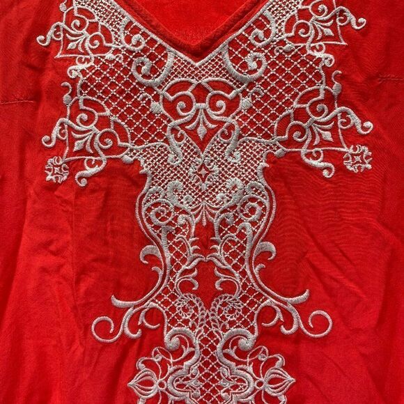 Flying Tomato Boho Bell Sleeve Dress Red Size Sm - Picture 8 of 9